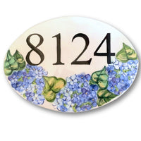 Oval Hydrangea Address Tile