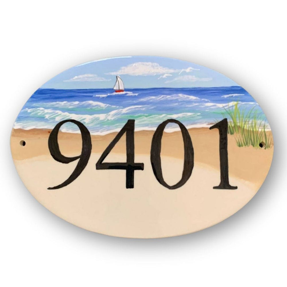 Beach Oval Address Tile