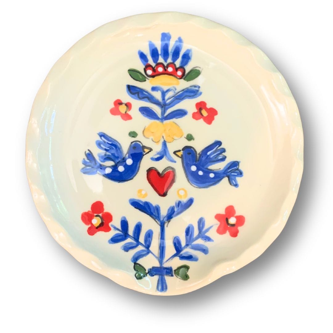 Scandinavian Folk Round Spoon Rest