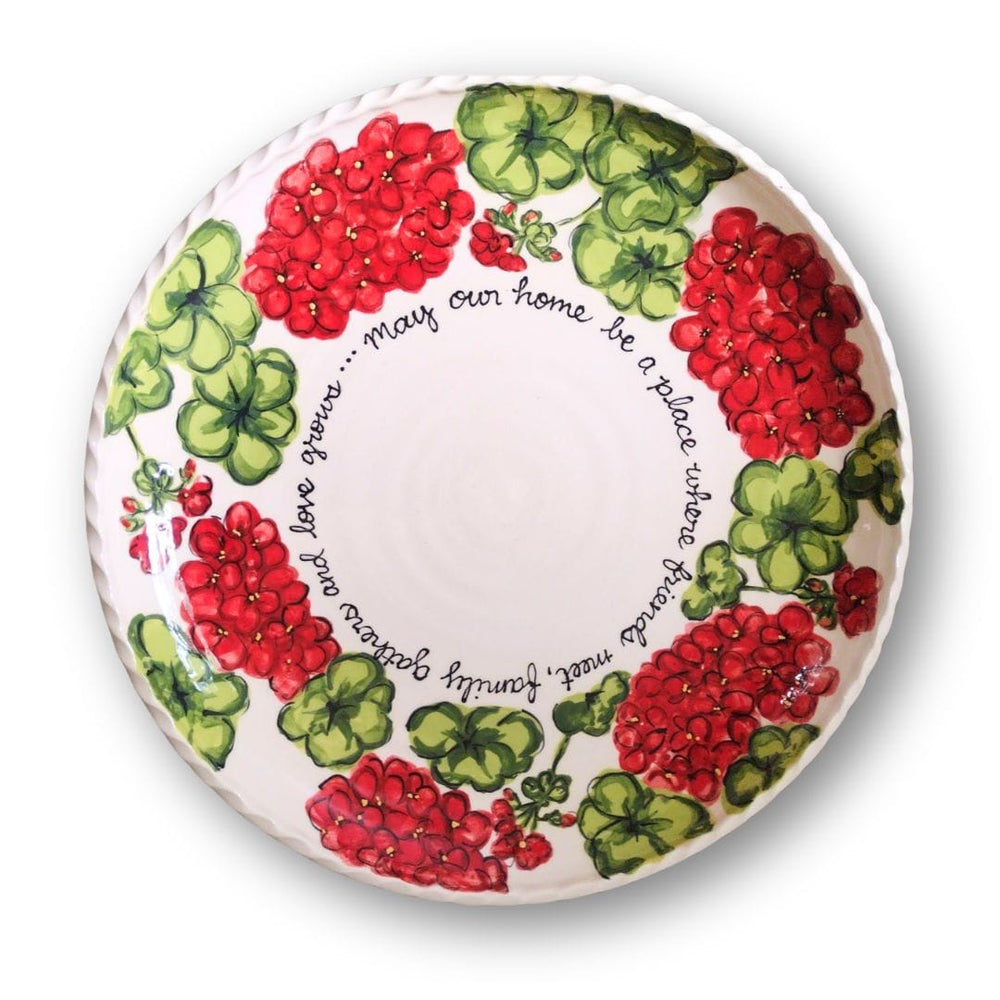 Blessing Large Serve Bowl Red Geranium