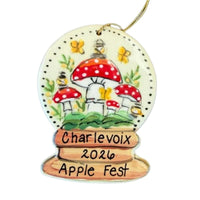 Snow Globe Woodland Mushroom Ornament