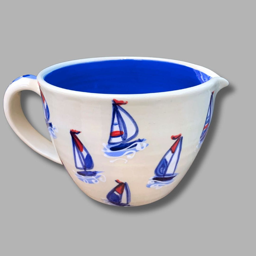 Red, White and Blue Sail Boat Batter Bowl (Large)