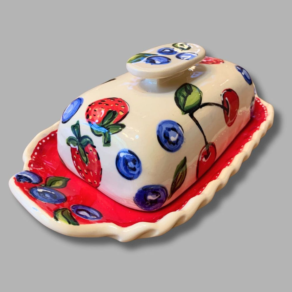 Triple Berry Butter Dish