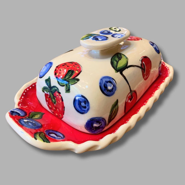Triple Berry Butter Dish