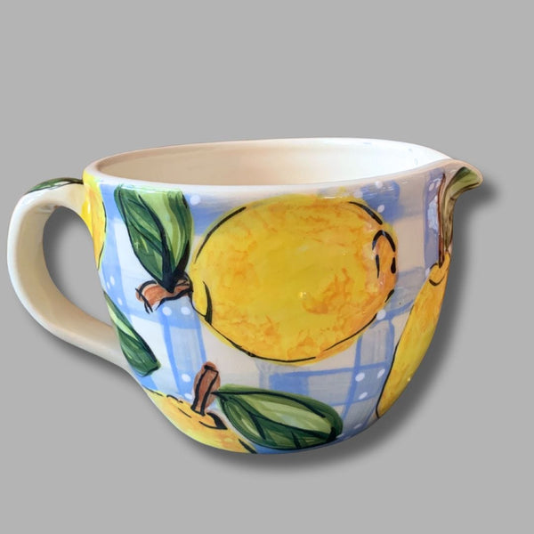 Lemon Plaid Batter Bowl (Large)