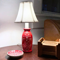 Red Scandinavian Small Slim Lamp