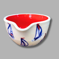 Red, White and Blue Sailboat  Batter Bowl (small)