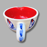 Red, White and Blue Sailboat  Batter Bowl (small)