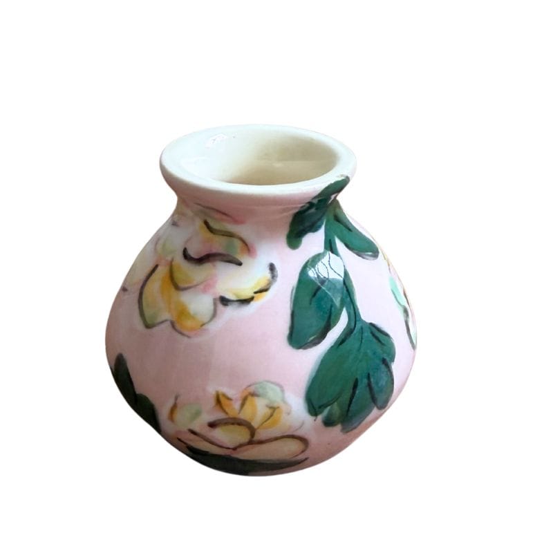 Vintage Peony Small Round Vase