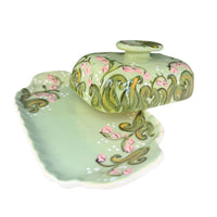 Vintage Lily of the Valley Butter Dish