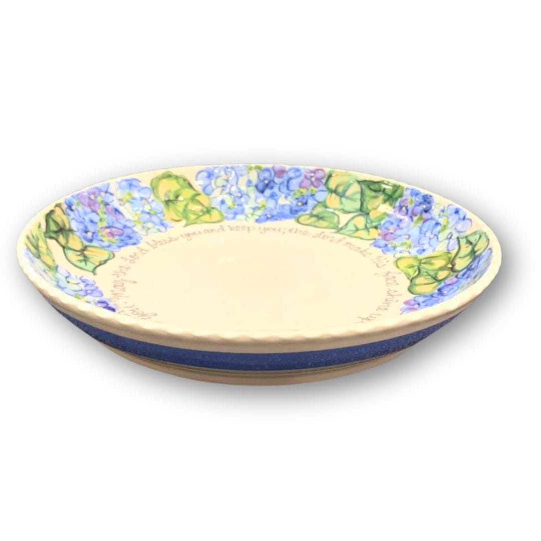 Blessing Large Serve Bowl Blue Hydrangea