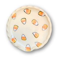 Candy Corn Round Spoon Rest