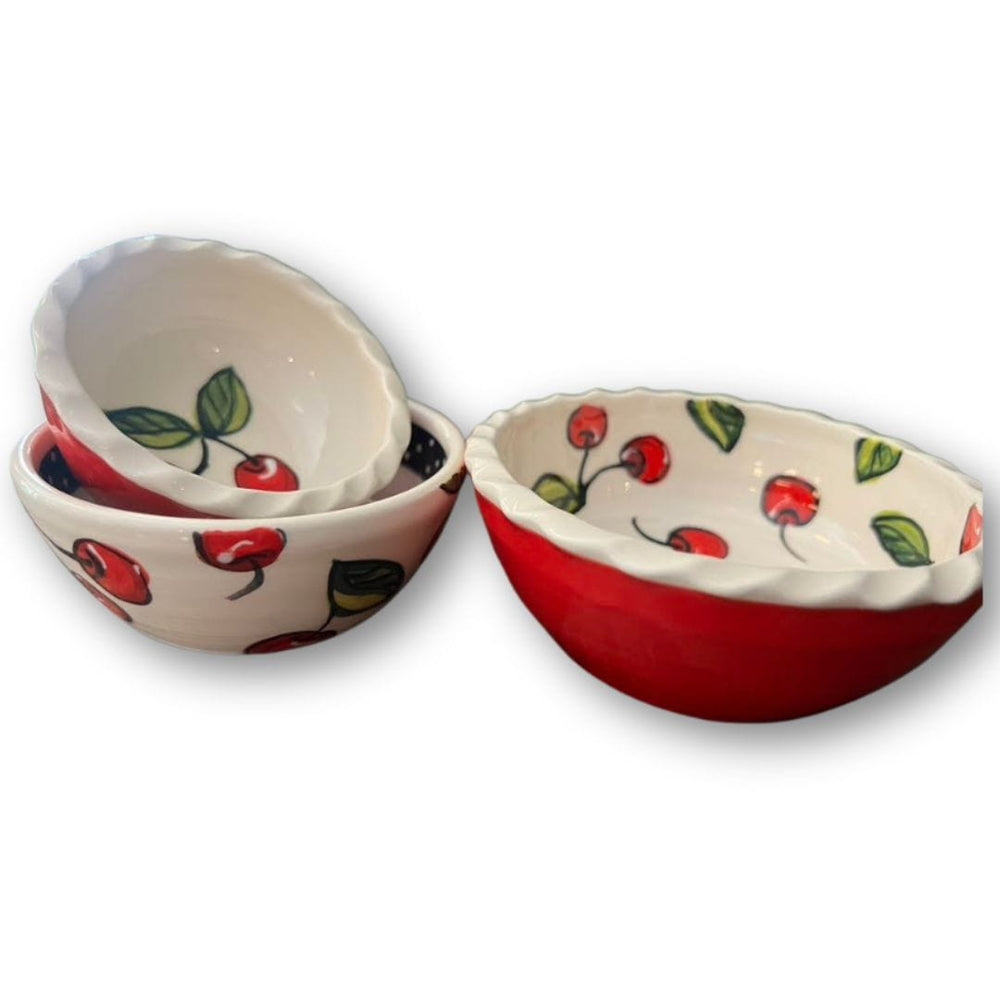 Cherry Nesting Dip Bowls: set of 3