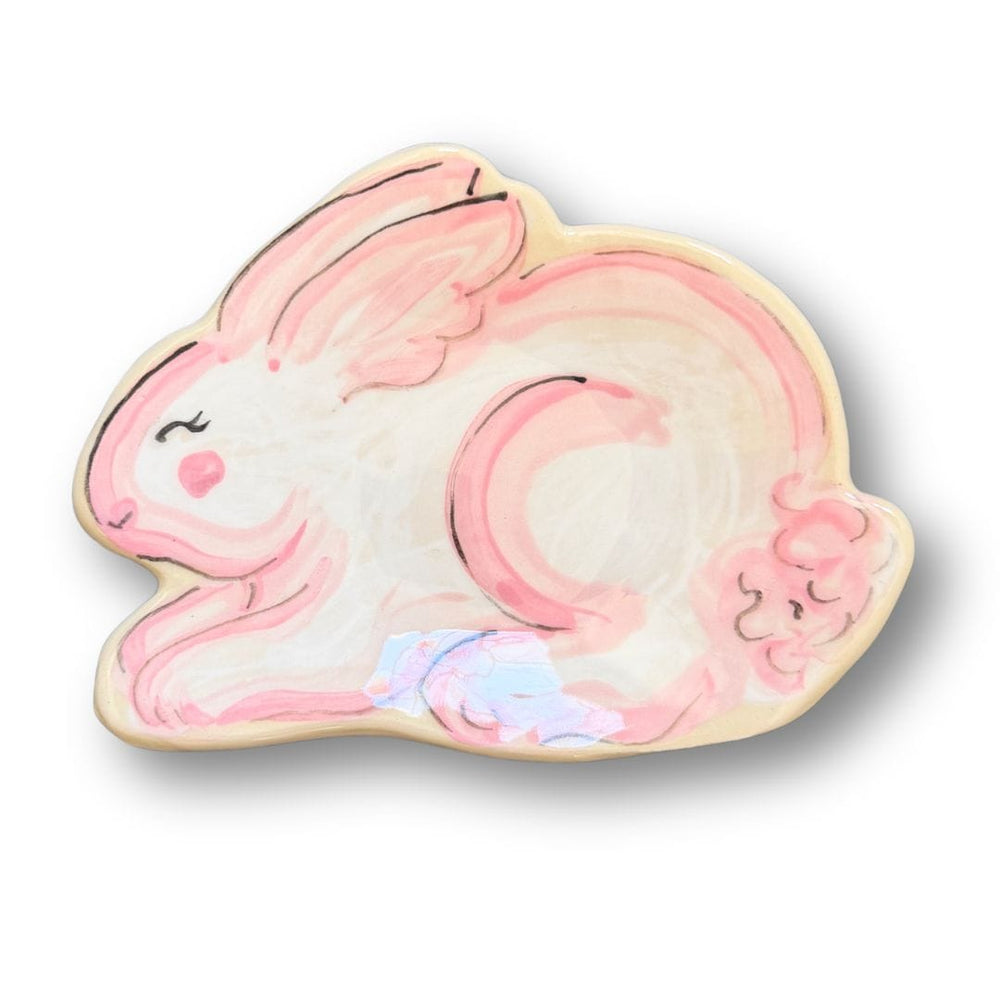 Pink Jelly Bean Bunny Trinket Tray