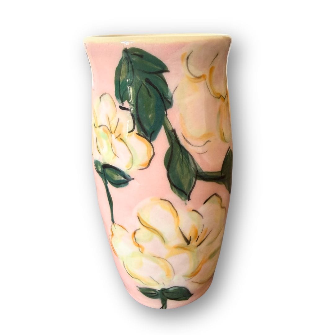 Vintage Peony Pencil Vase