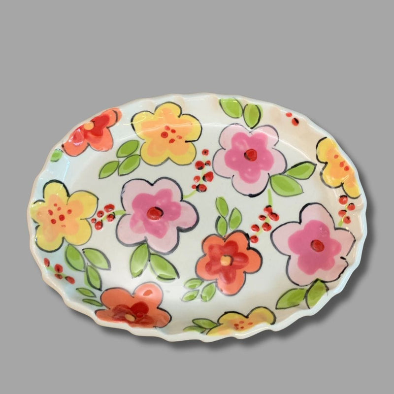 Sunny Blooms  Oval Small Tray