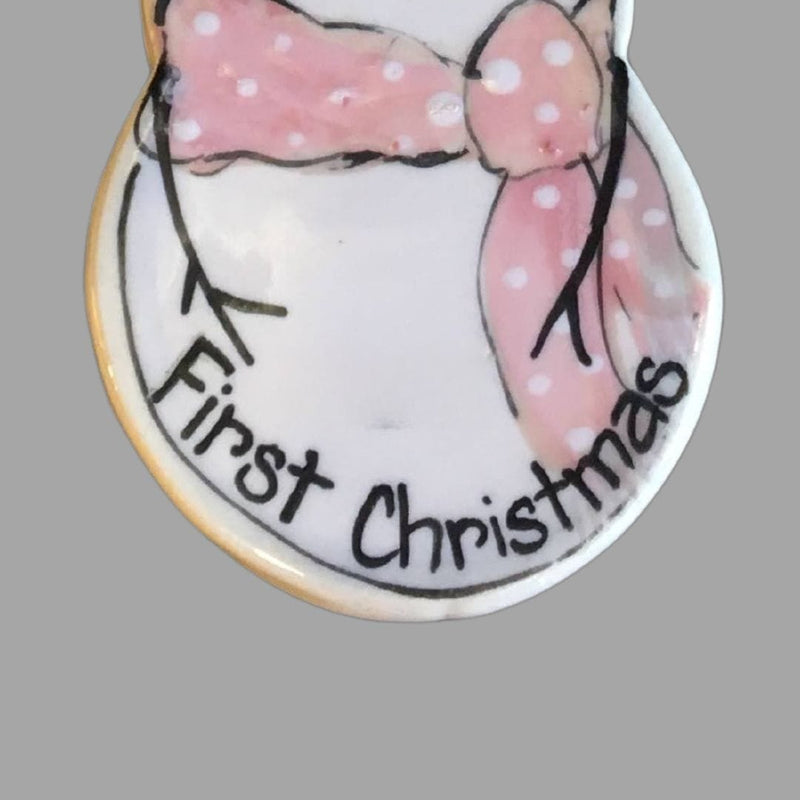 Permanent Underglaze Personalization for ornaments