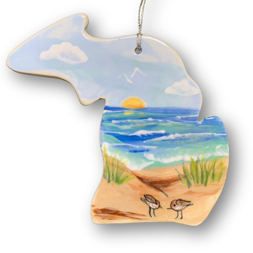 Michigan Sand Dune with Sandpipers Ornament