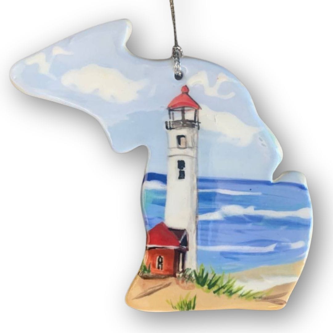 Lighthouse Michigan Ornament (with UP)
