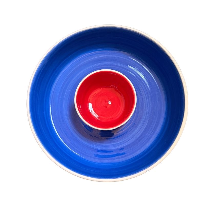 Red, White and Blue Sailboat Chip Dip Bowl