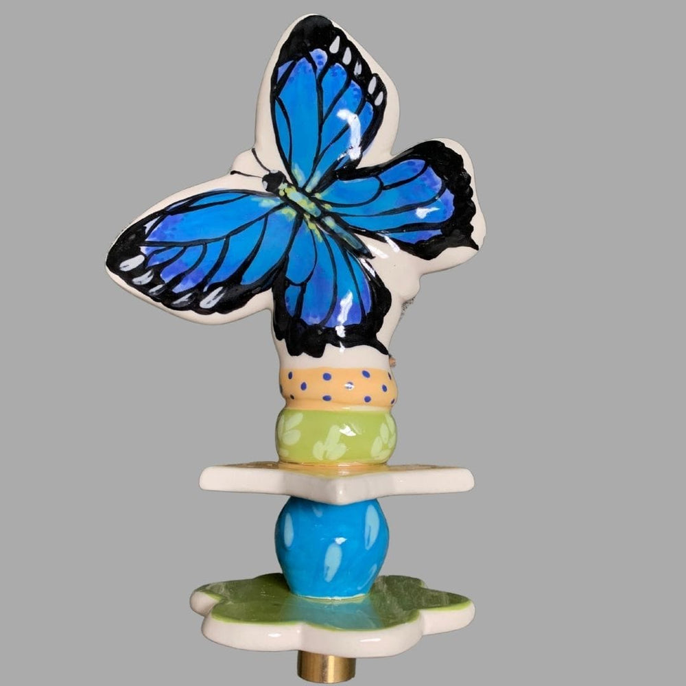 Blue Butterfly Garden Sculpture