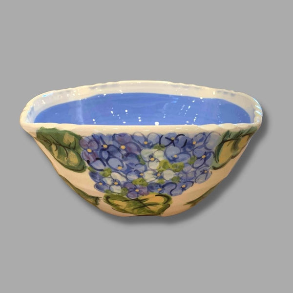 Blue Hydrangea Serve Bowl