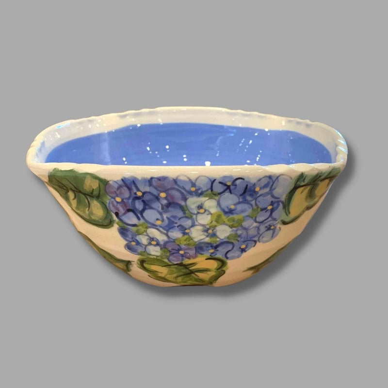 Blue Hydrangea Serve Bowl