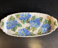 Blue Hydrangea Large Handled Tray