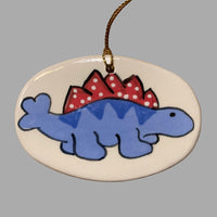 Dinosaur Ornament Blue and Red