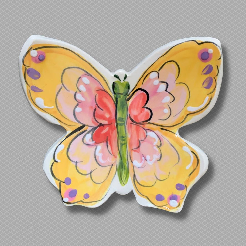 Butterfly: Yellow Trinket Tray