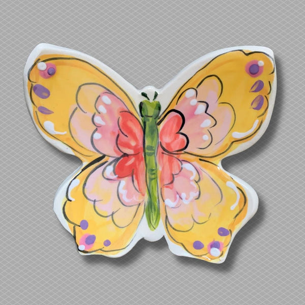 Butterfly: Yellow Trinket Tray