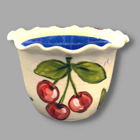 Cherry Small Ruffled Bowl