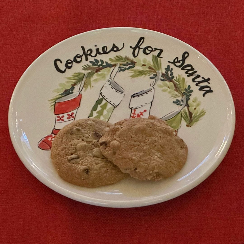 SALE! Cookies for Santa Round Plate Ready to Ship