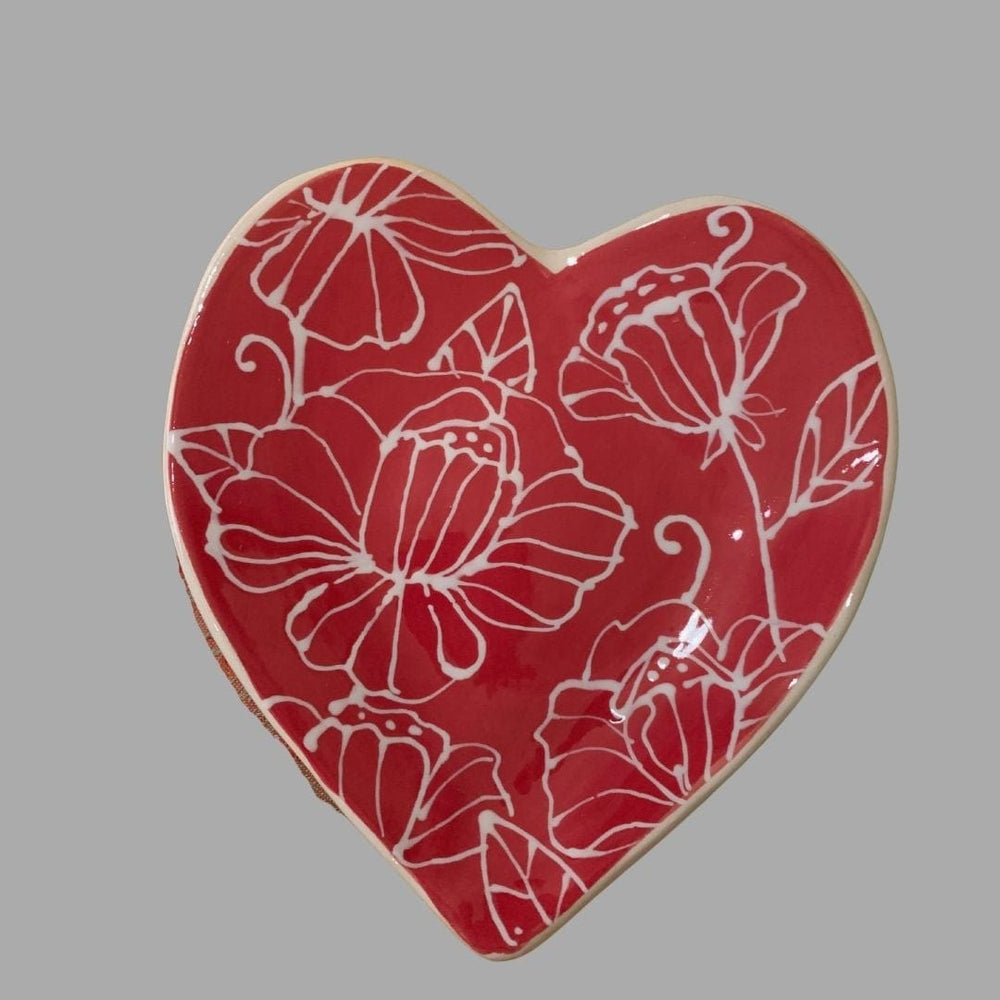 Simple Floral Heart Dip Tray