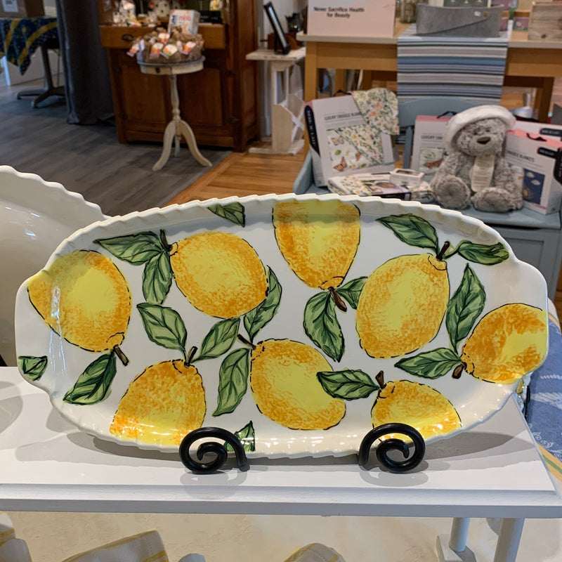 Lemon Large Handled Tray