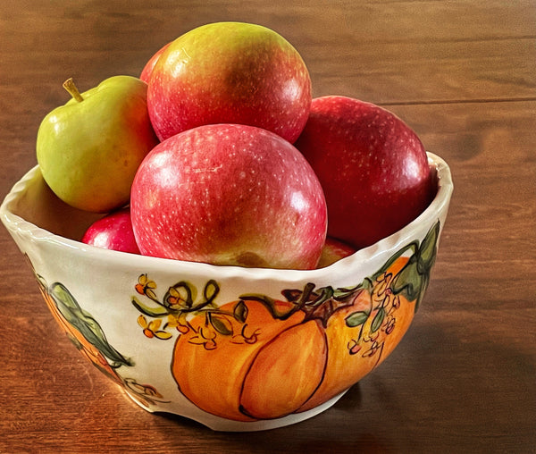 Pumpkin and Bittersweet Serve Bowl