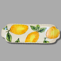 Lemon Medium Handled Rectangular Tray