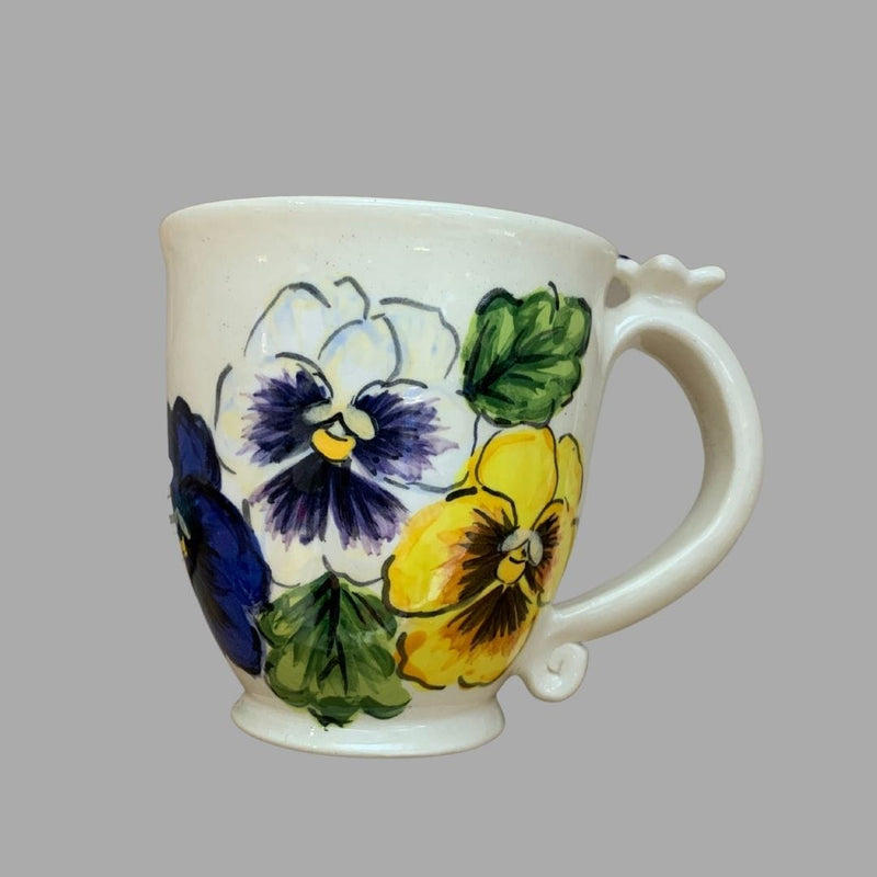 Pansy Flower Mug (5 blooms)