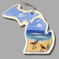 Michigan Sandpiper Ornament (with UP)