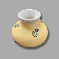 Yellow Bunny with Purple Tulip Small Vase