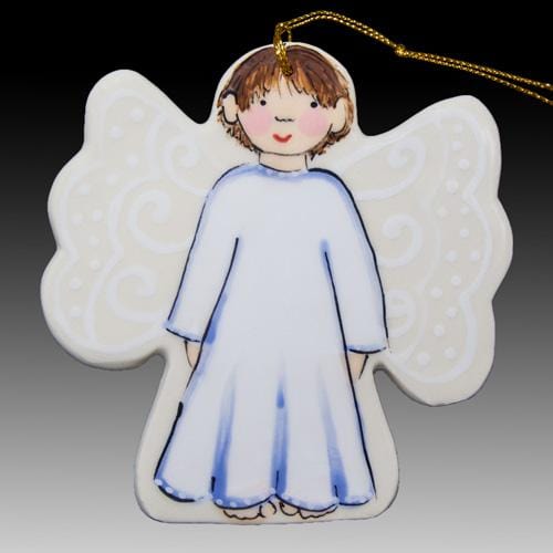 Angel Boy w/ Short Straight Brown Hair