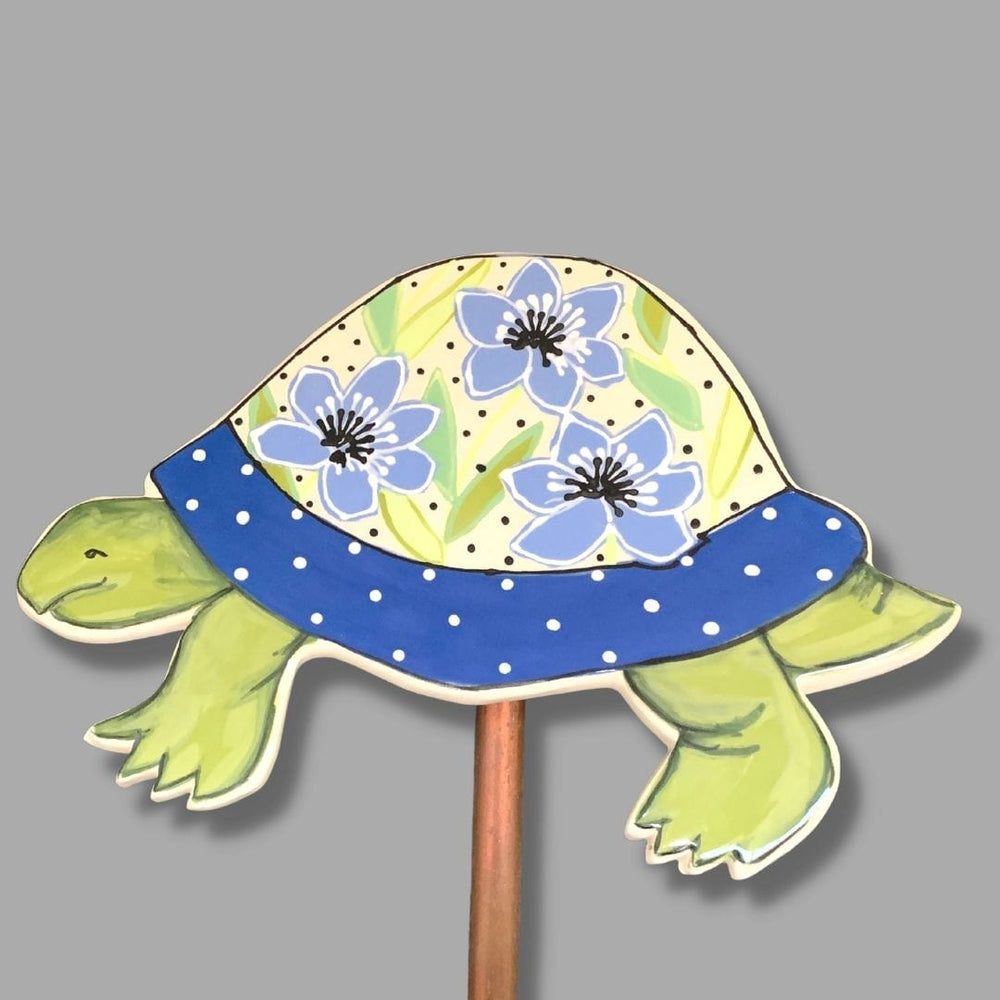 Blue Turtle Garden Stake