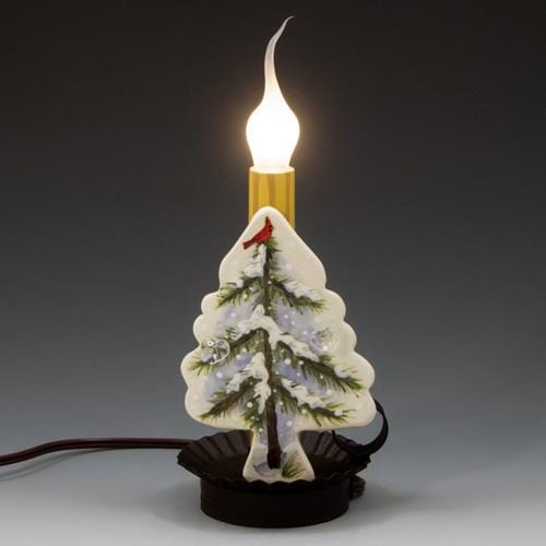 Candle Lamp with Christmas Tree