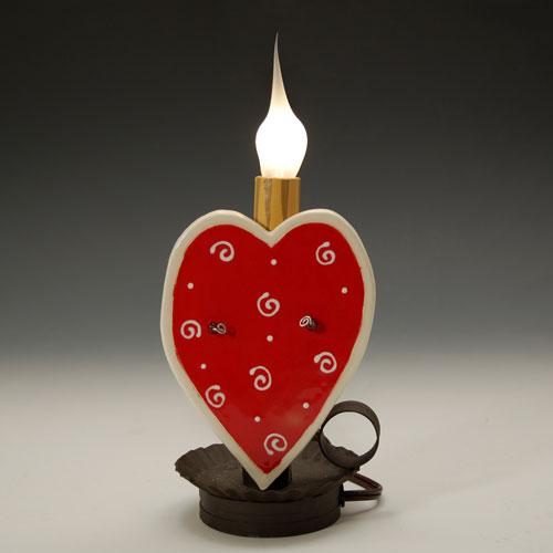 Heart Swirl Candle Lamp