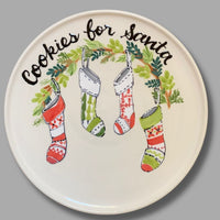 SALE! Cookies for Santa Round Plate Ready to Ship