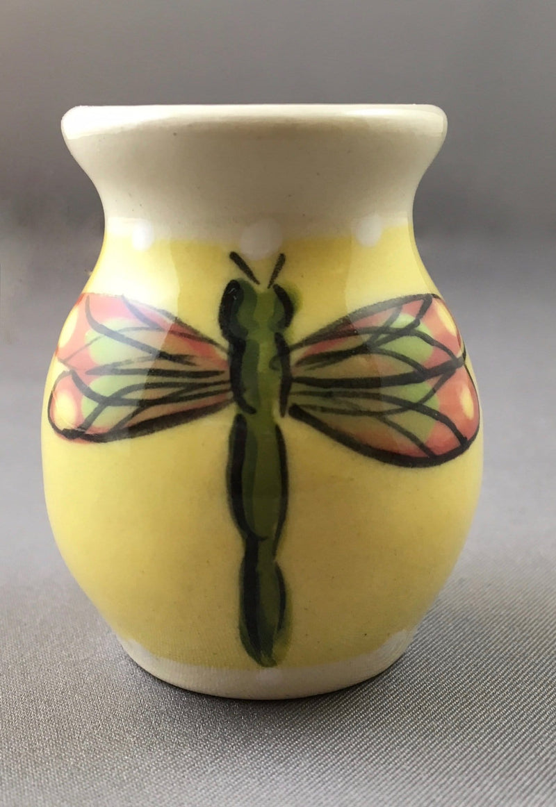 Yellow Dragonfly Mini Vase