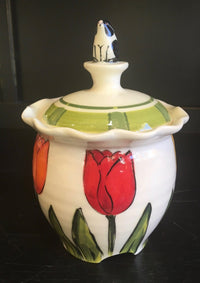 Tulip Candy Jar side view 1