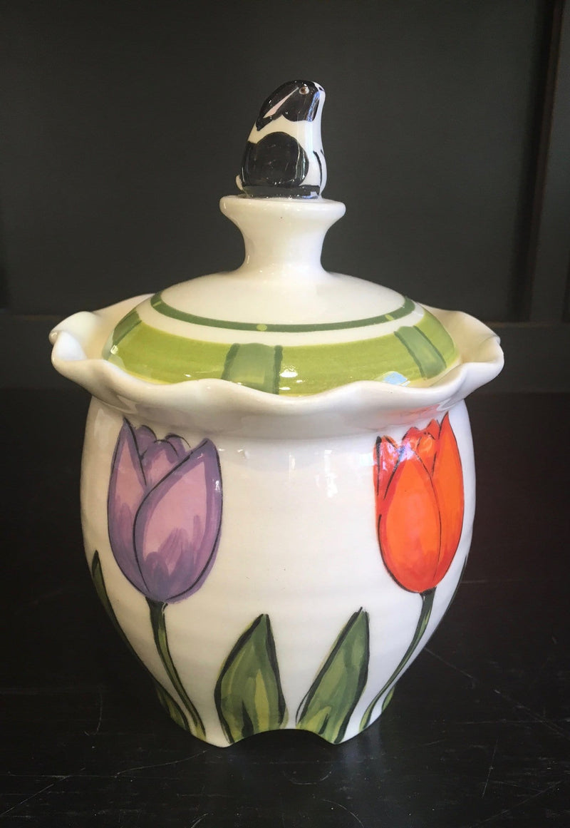 Tulip Candy Jar side view 2