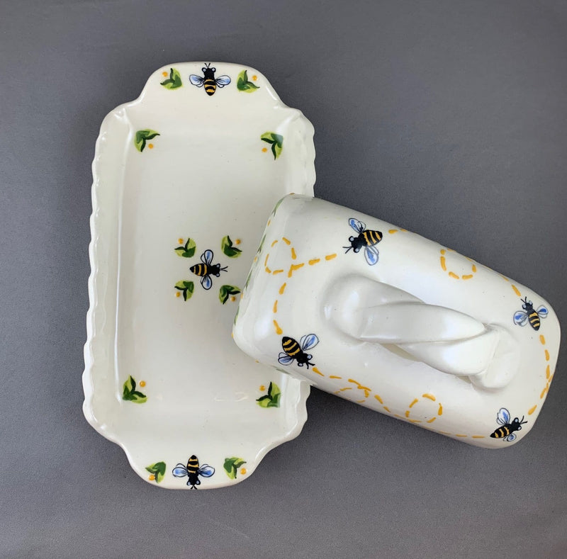 Buzzing Bee Butter Dish interior of tray