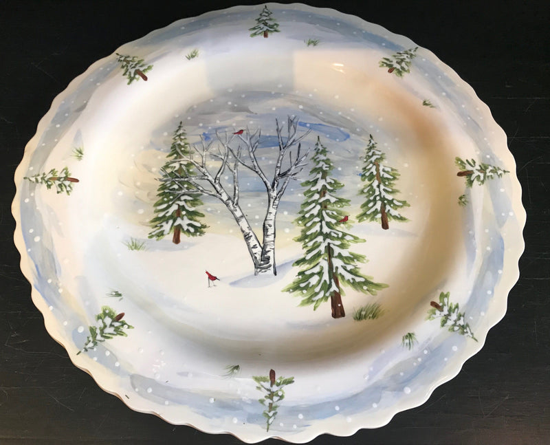 Winter Tree Large Platter